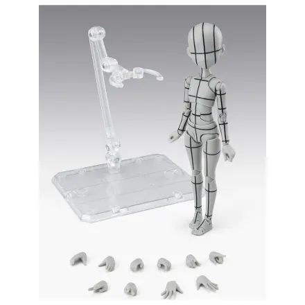 Body Series Body-Chan- Ken Sugimori Edition Wireframe Gray Color Ver. S.H. Figuarts figura 13cm fotografija proizvoda