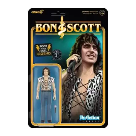 Bon Scott ReAction akcijska figura Wave 02 Bon Scott (Leopard Print) 10 cm termékfotója