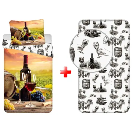 Set navlake za poplun i donje plahte za kušanje vina fotografija proizvoda