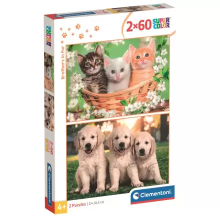 Brothers in Fur puzzle 2 x 60 kom fotografija proizvoda