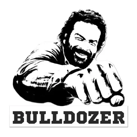 Bud Spencer 3D limena ploča Bulldozer crno/bijelo 45 x 45 cm fotografija proizvoda
