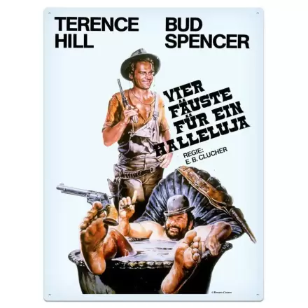 Bud Spencer & Terence Hill Limeni Znak Vier Fäuste für ein Halleluja 30 x 40 cm fotografija proizvoda