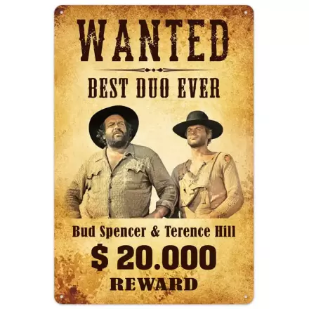 Bud Spencer & Terence Hill Metalna ploča Wanted 20 x 30 cm termékfotója