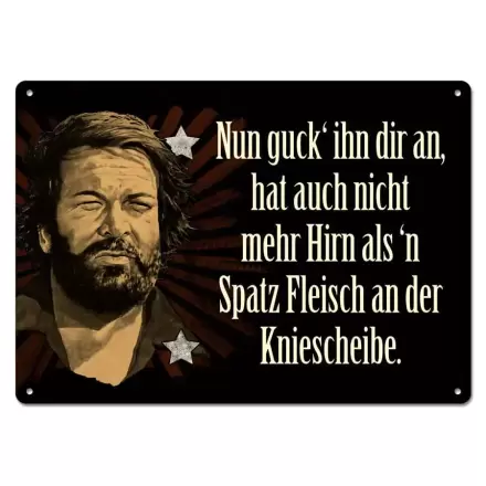 Bud Spencer Metalni znak Nun guck' ihn dir an,... 10 x 15 cm termékfotója