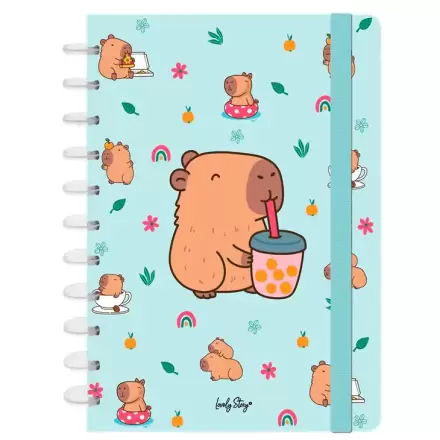 Capibara Bubble Tea A4 bilježnica fotografija proizvoda