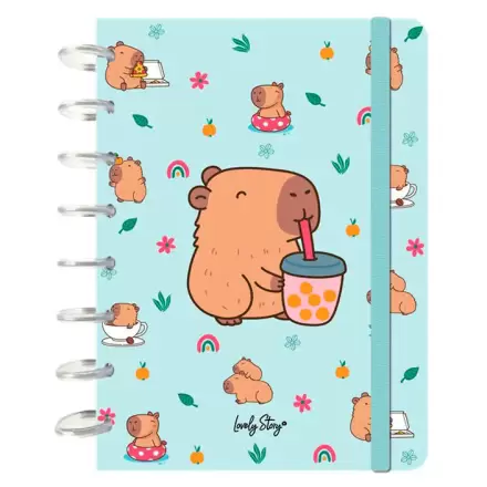 Capibara Bubble Tea A5 bilježnica fotografija proizvoda