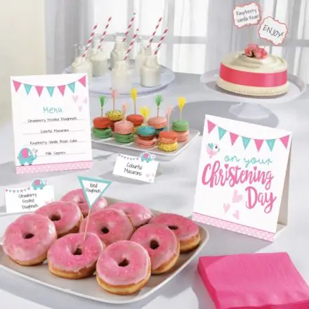 Set dekora za stol za krštenje, 12 komada fotografija proizvoda