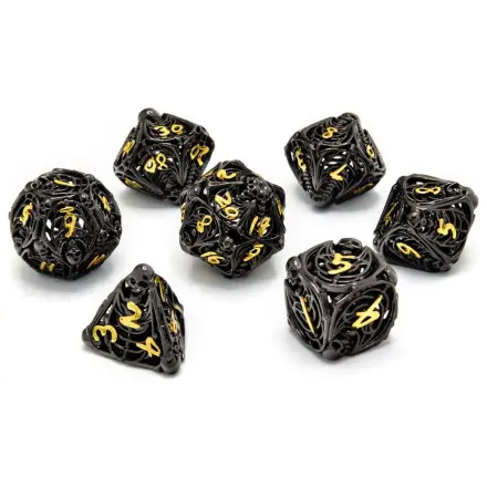 CritStones Šuplji metalni set kockica Soulreaper Gold fotografija proizvoda
