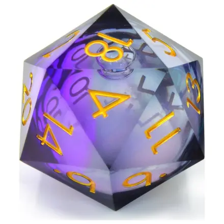 CritStones Liquid Core Dice D20 Twilight Ether 5 cm fotografija proizvoda