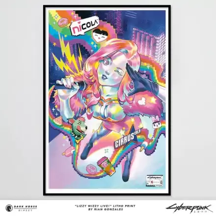 Cyberpunk 2077 Umjetnički Print Lizzy Wizzy Live! Limited Edition 60 x 90 cm fotografija proizvoda