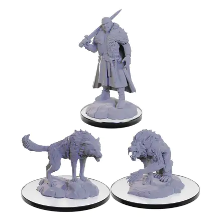 D&D Nolzur's Marvelous Miniatures minijatura Neobojeni Loup Garou termékfotója