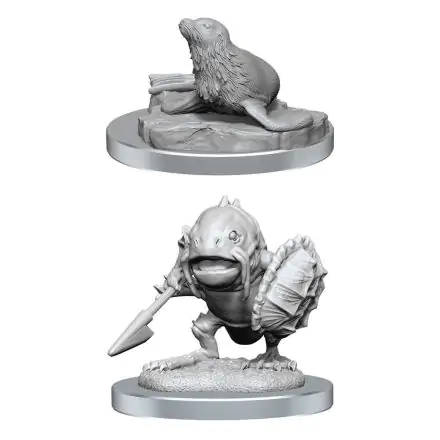 D&D Nolzur's Marvelous Miniatures Neobojene Mini Figure 2-Pack Locathah & Seal termékfotója