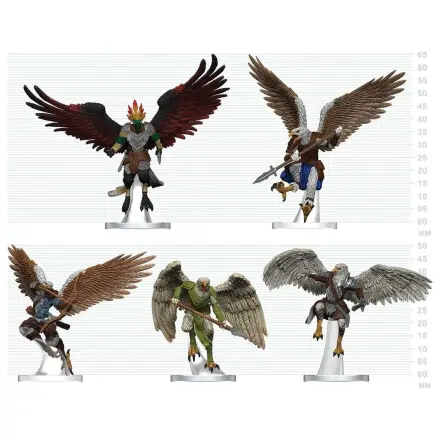 D&D Icons of the Realms Mini Figure Aarakocra Flock 20 cm fotografija proizvoda