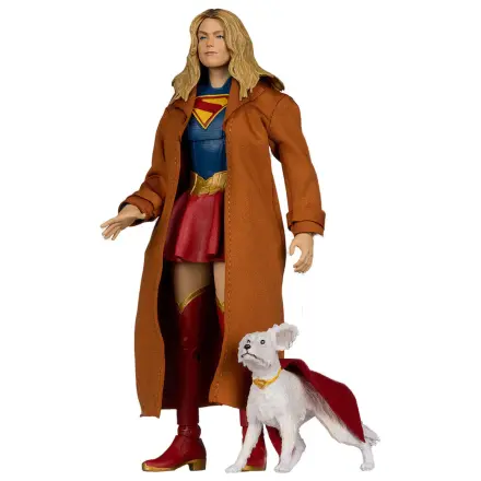 DC Comics Supergirl Deluxe Theatrical Edition Gold Label Collection Supergirl i pas Kripto figure 18cm fotografija proizvoda