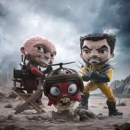 Deadpool & Wolverine Mini Co. PVC Figura Set Deadpool i Wolverine Bez Maske 14 cm fotografija proizvoda