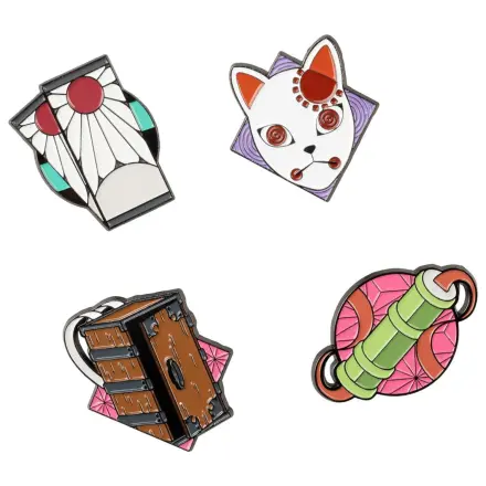 Demon Slayer Kimetsu no Yaiba set od 4 bedža fotografija proizvoda