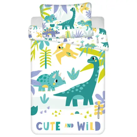 Dinosaur Cute & Wild djeca's predškolska navlaka za poplun fotografija proizvoda