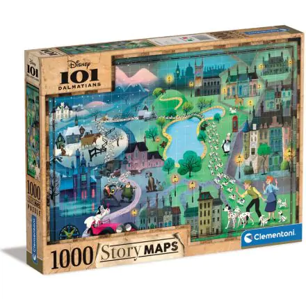 Disney Story Maps Puzzle 101 Dalmatians (1000 dijelova) termékfotója