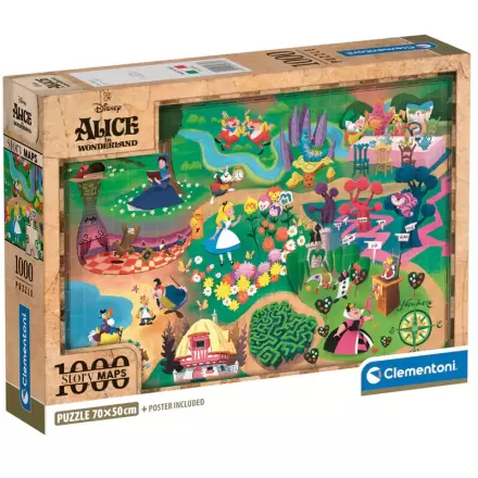 Disney Alice in Wonderland puzzle s kartom 1000 komada termékfotója