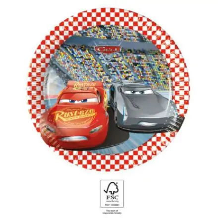 Disney Cars 3, Cars papirnati tanjur 8 komada 19.5 cm FSC fotografija proizvoda