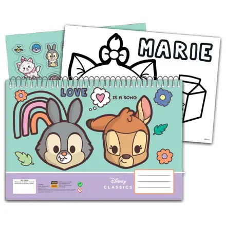Disney Classics Love A/4 Spiralni blok za skiciranje, 40 listova sa naljepnicama fotografija proizvoda