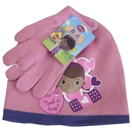 Disney Doc McStuffins Hug Pink dječja kapa + set rukavica 52 cm fotografija proizvoda