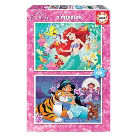 Disney Princess Ariel + Jasmine puzzle 2 x 48 komada termékfotója