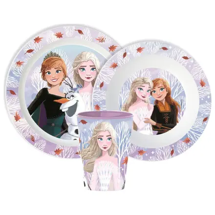 Disney Frozen Autumn Leaves set posuđa za večeru, Micro Plastic set, sa staklom fotografija proizvoda