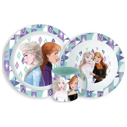 Disney Frozen Ice Magic set posuđa za jelo, mikroplastični set sa šalicom 350 ml fotografija proizvoda
