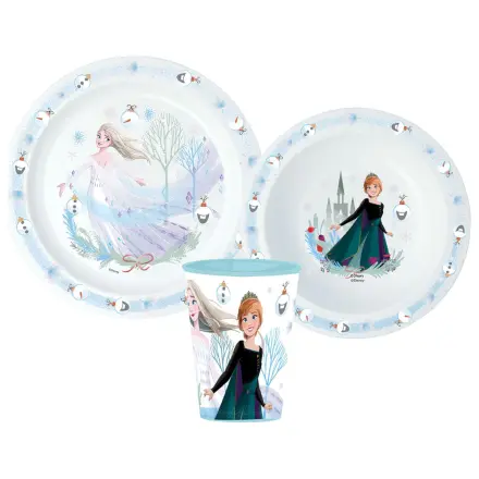 Disney Frozen Royally Cool Christmas Set posuđa za večeru, set mikro plastike, sa šalicom od 260 ml fotografija proizvoda