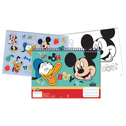 Disney Mickey Oh Boy A/4 spiralni blok za skiciranje, 40 listova s naljepnicama fotografija proizvoda