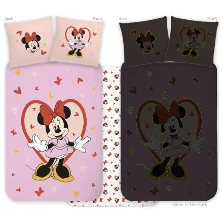 Disney Minnie Heart Glow-in-the-Dark Dječja presvlaka za poplun za malu djecu fotografija proizvoda