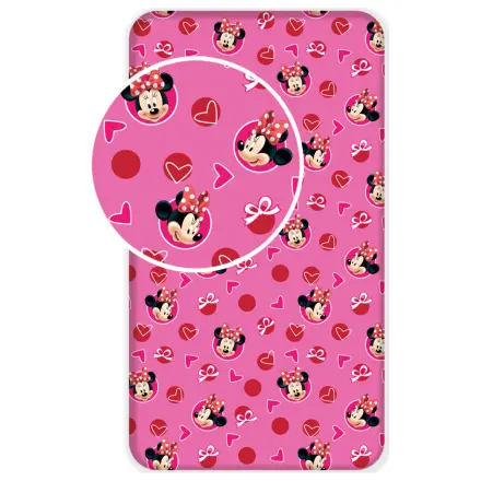 Disney Minnie Hearts prilagođena plahta 90x200 cm fotografija proizvoda