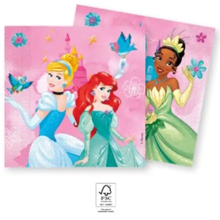 Disney Princess Live your Story, Disney Princess salvete 20 komada 33x33 cm FSC fotografija proizvoda