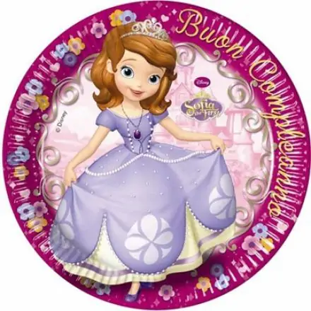 Disney Sofia the First Sretan rođendan, Sofia the First papirnati tanjuri 8 komada - 23 cm fotografija proizvoda