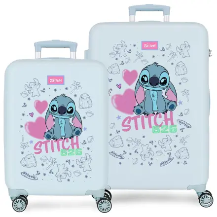 Disney Stitch Hearts ABS set od 2 putna kovčega na kotačićima 55/65cm fotografija proizvoda
