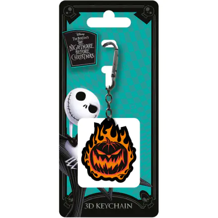 Disney 3D Gumeni Privjesak za ključeve The Nightmare Before Christmas Flaming Pumpkin 6 cm termékfotója