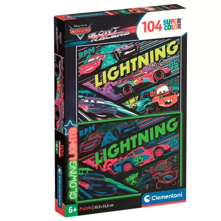 Disney Cars svjetleća puzzle 104 kom termékfotója