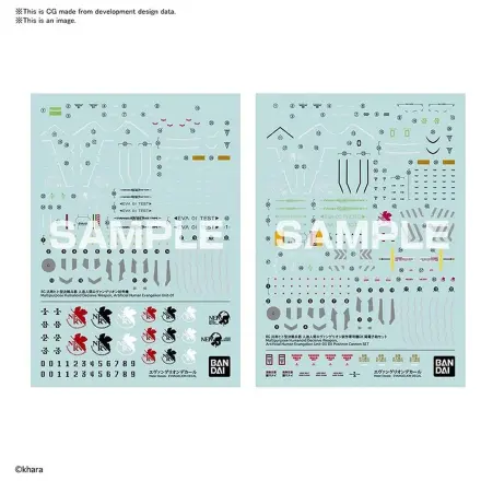 Evangelion RG Decal model kit naljepnice fotografija proizvoda
