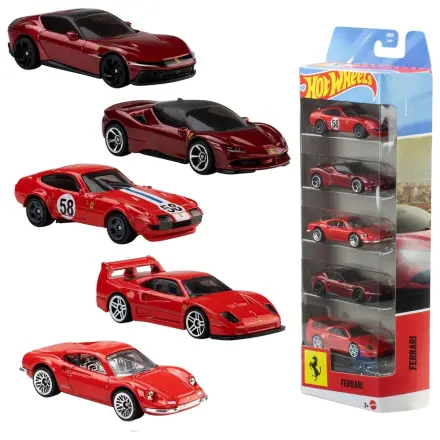 Ferrari Hot Wheels Lijevano vozilo 5 komada 1/64 fotografija proizvoda