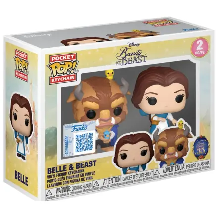 Funko POP figure 2 Privjesci za ključeve Disney Beauty And The Beast Belle & Beast fotografija proizvoda