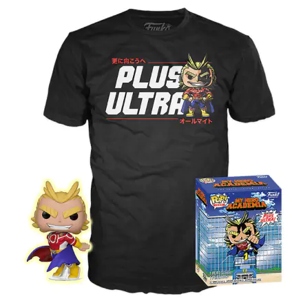 Funko POP figura i majica u kutiji My Hero Academia All Might Exkluzív termékfotója