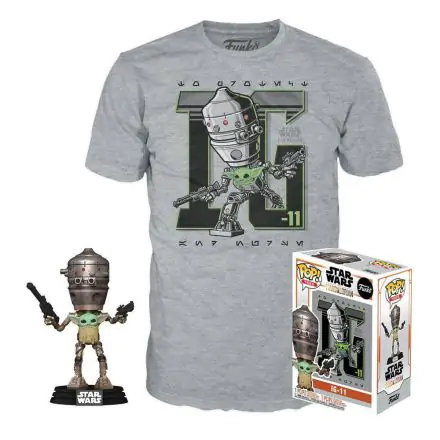 Funko POP! figura & majica u kutiji Star Wars The Mandalorian IG-11 with the Child termékfotója