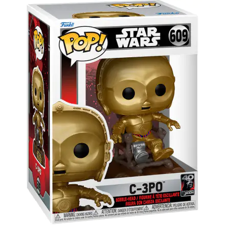 Star Wars Return of the Jedi 40th Anniversary POP! Vinilna Figura C3P0 u stolici 9 cm termékfotója