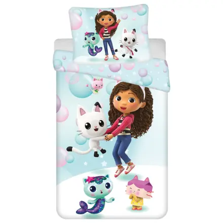 Gabby's Dollhouse Bubbles navlaka za poplun od mikrofibre 140x200cm, 70x90cm fotografija proizvoda