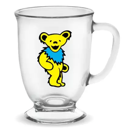 Grateful Dead: Yellow Dancing Bear staklena Cafe šalica 470 ml termékfotója