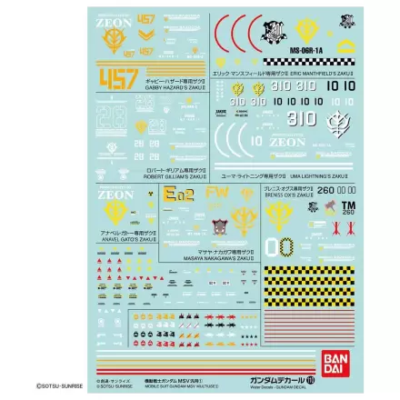 Water-slide naljepnice Gundam Decal 110 MSV višenamjenski 1 model set pribor paket fotografija proizvoda