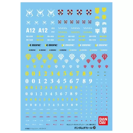 Decalsi za vodene tobogane Gundam Decal 28 HGUC Zeon MS 1 paket dodataka za model kompleta fotografija proizvoda