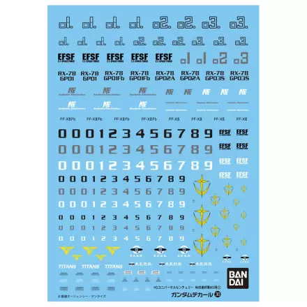 Naljepnice za vodeni tobogan Gundam Decal 30 HGUC Earth Federation 1 pakiranje pribora za model kit fotografija proizvoda