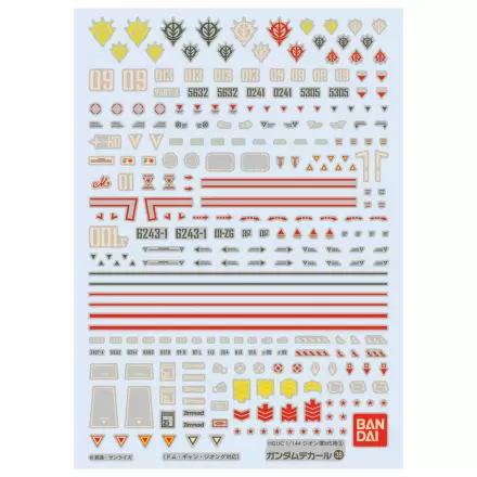 Vodene naljepnice Gundam Decal 38 HGUC Zeon 3 set pribora za modele fotografija proizvoda